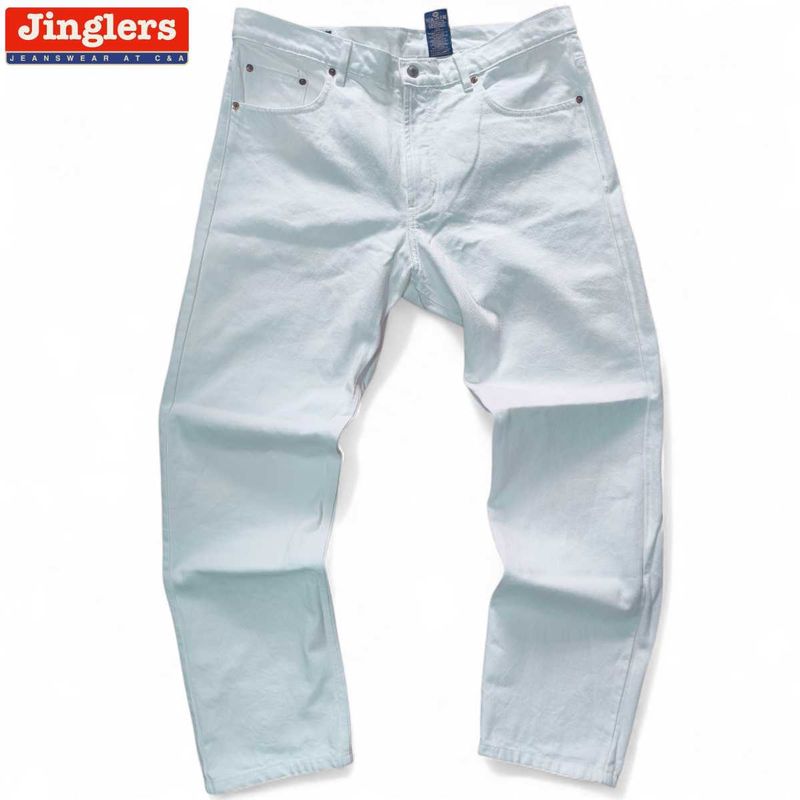 Vintage &#39;Jinglers&#39; White Denim