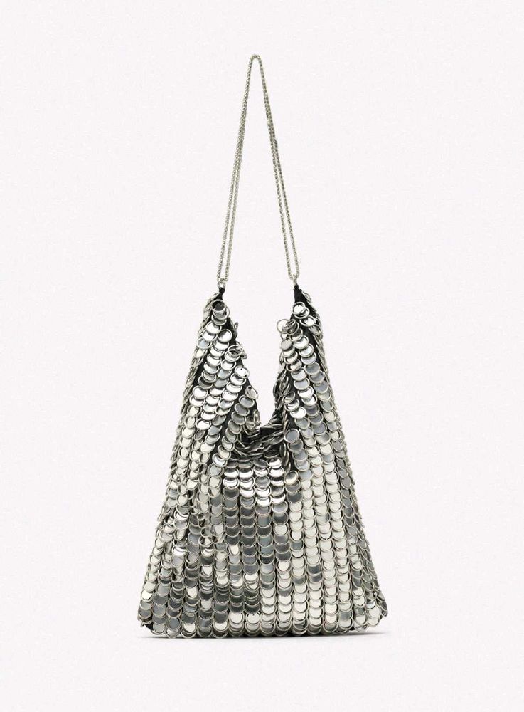 ZARA Limited Edition Silver Beaded Bag