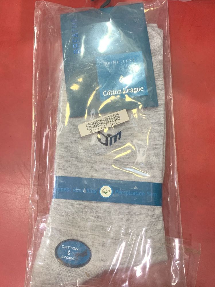 Cotton League Grey Socks