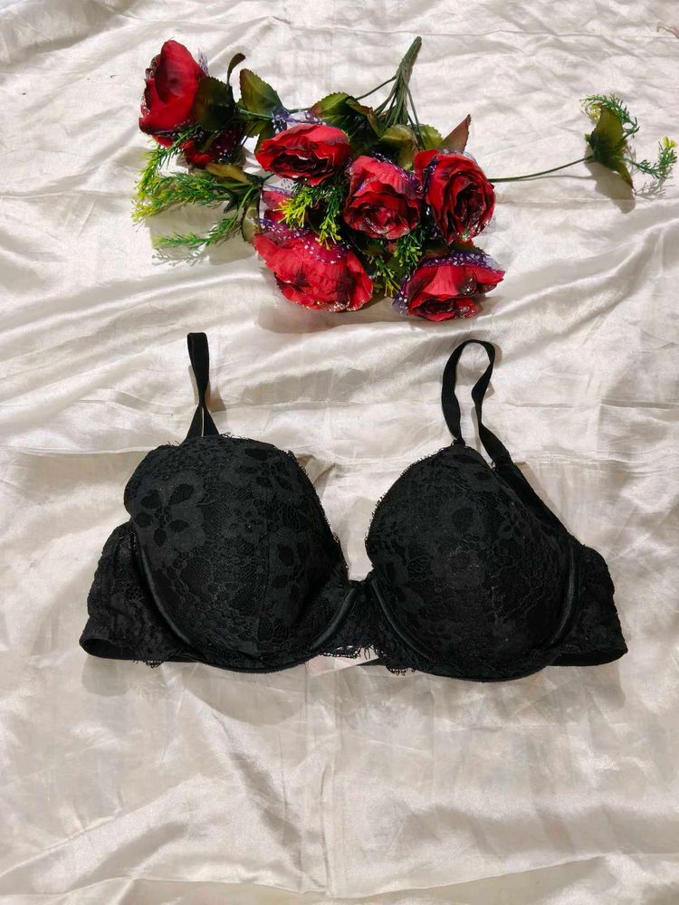 Black Lace Bra