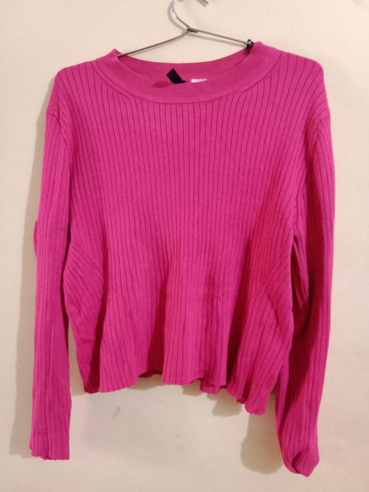 Brand H&amp;M Size M/L Bright Pink Top