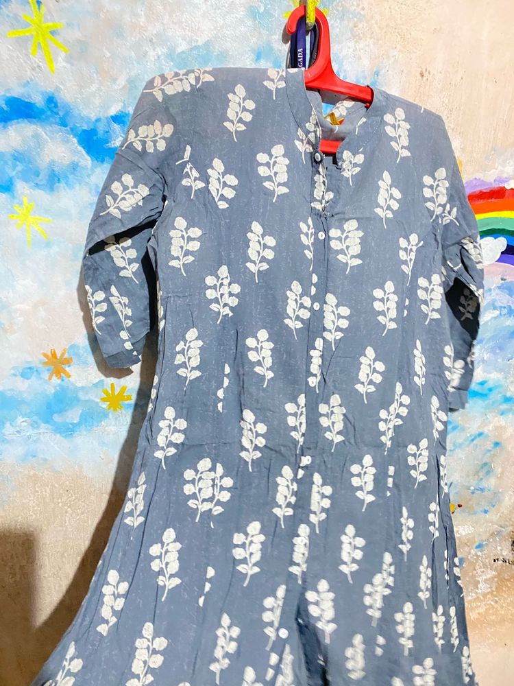Floral Print Long Kurti