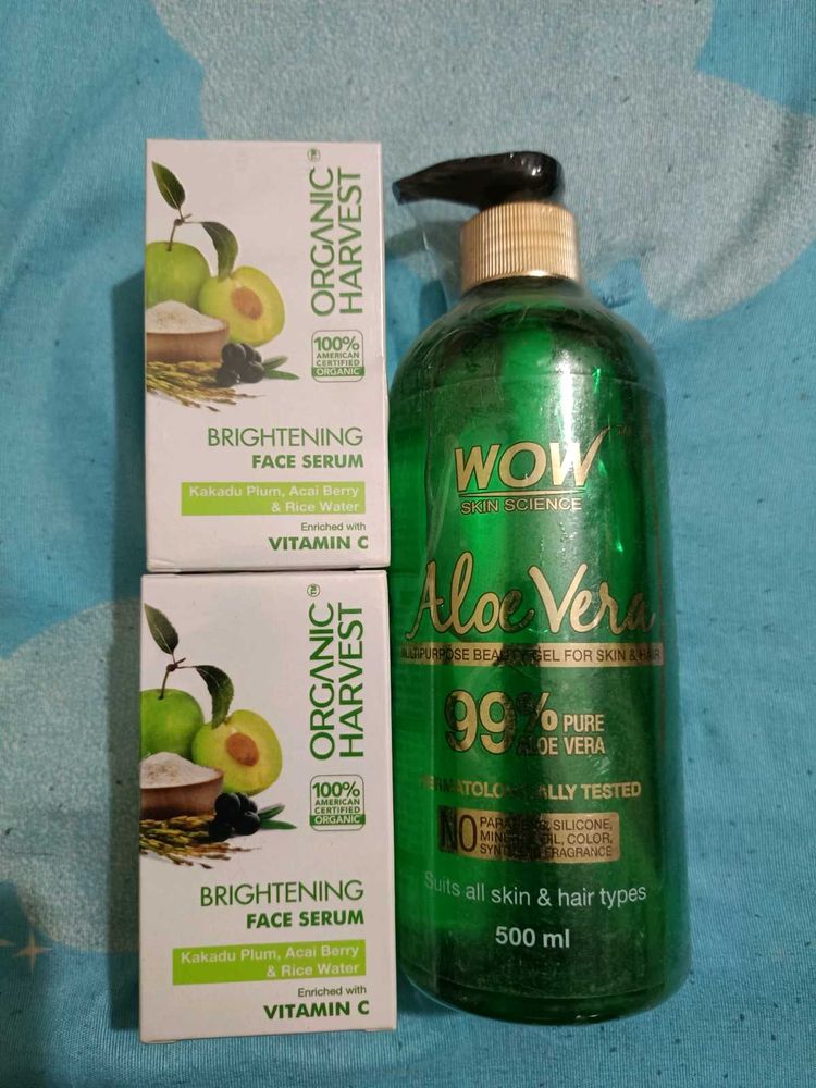 Pack Of 2 Serum+ Aloevera Gel 500ml