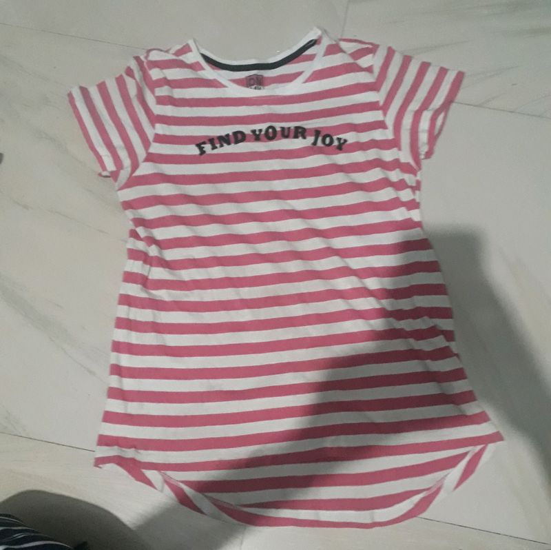 Pink Stripe &#39;Find Your Joy&#39; Tee
