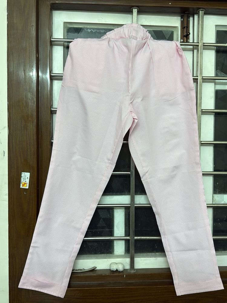 Light Pink Elastic Waist Pants