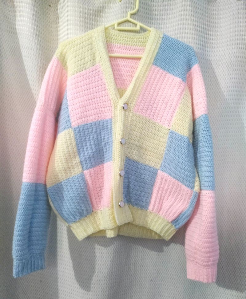 💟Priced Dropped Oversized sweater CrochetHandmade