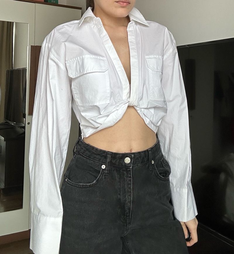 Zara Cropped Shirt NEW