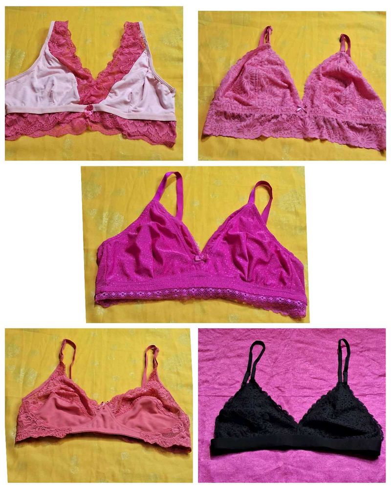 Combo Of 5 Bra ,Mix Sizes