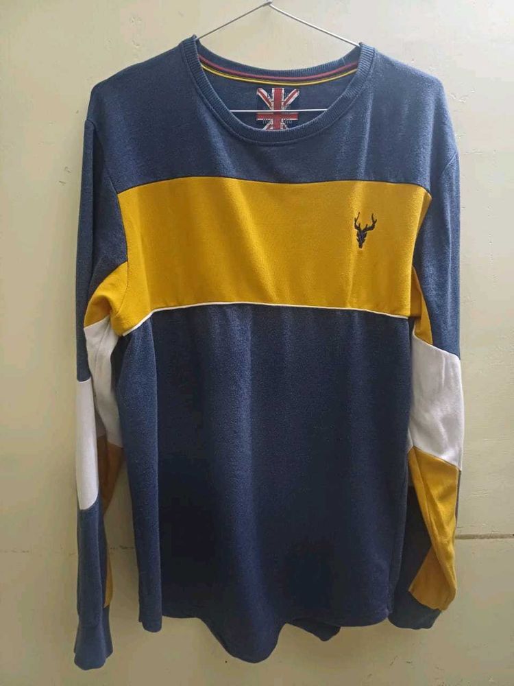 Next Blue &amp; Yellow Colorblock Crewneck