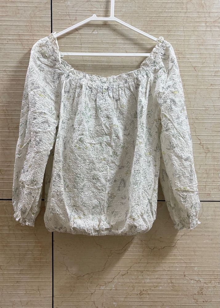White Eyelet Blouse