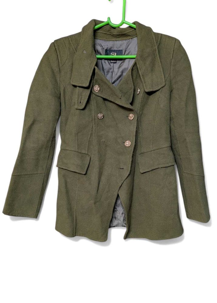 Olive Green women coat