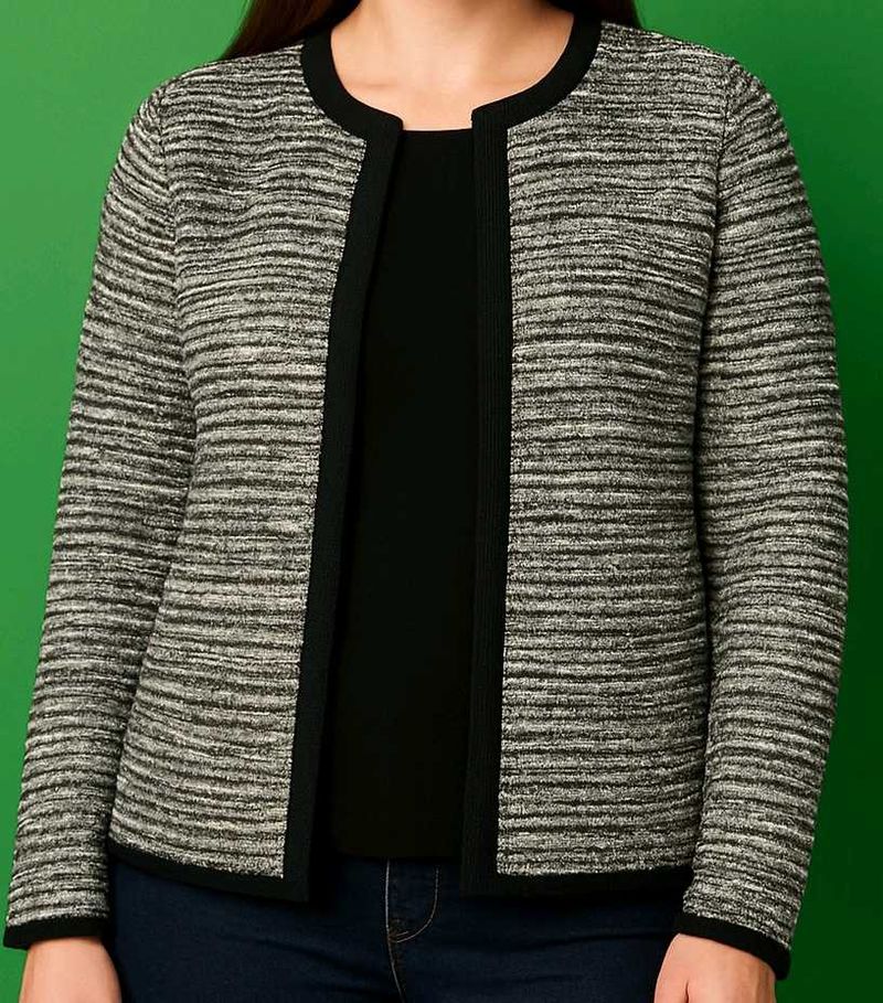 Striped Tweed Blazer