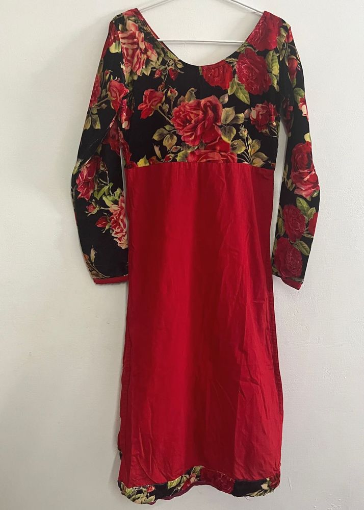 Velvet Floral Kurta