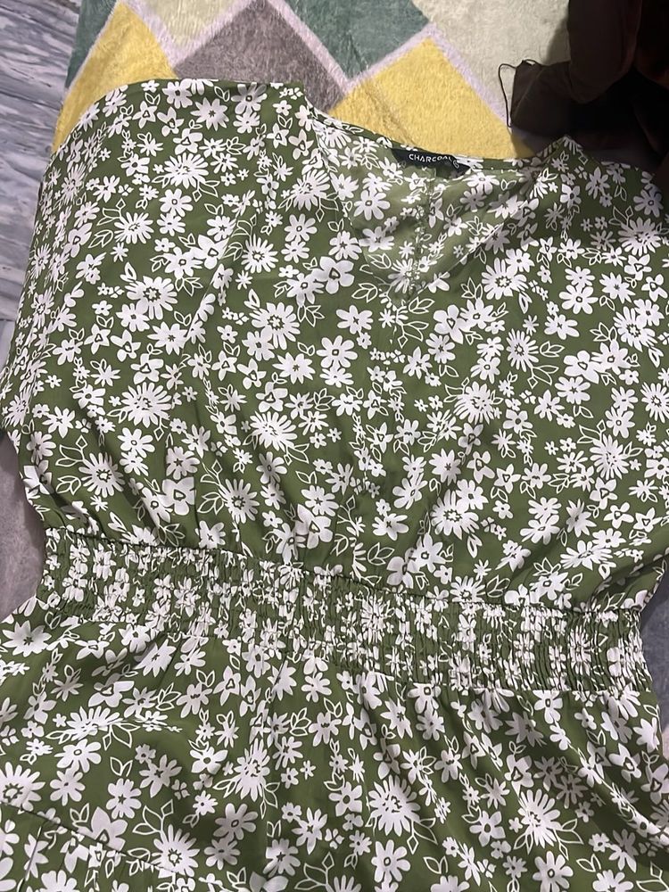 Floral Green Dress