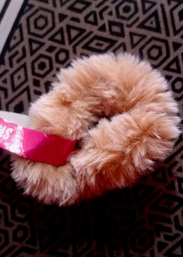 Sponge Women&#39;s Hair Rubber Band Ponytail Holder Fluffy Faux Rope Furry