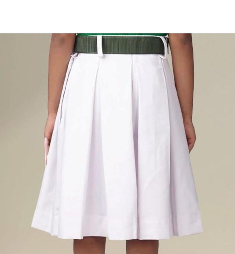White Pleated Skirt