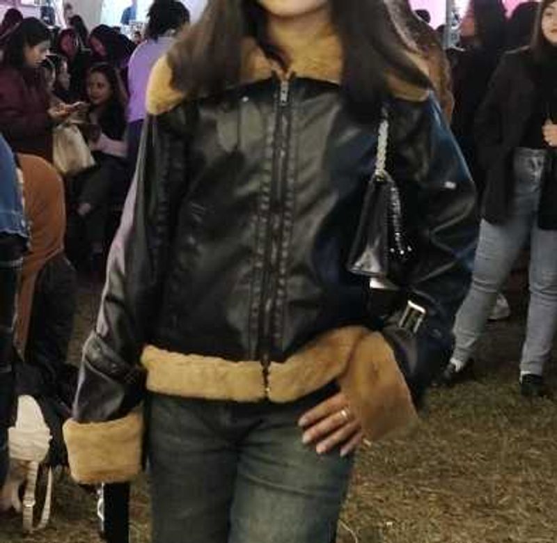 Fur Collar Leather Jacket