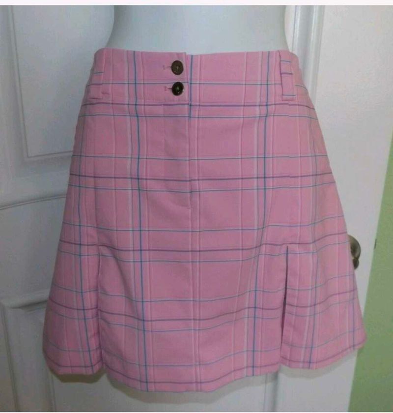 Nike Pink Plaid Mini Skirt