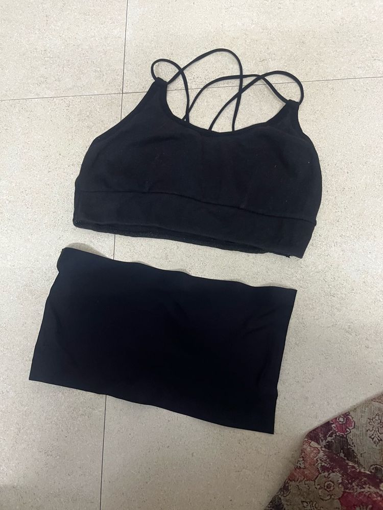 Black Desginer Bralet Combo