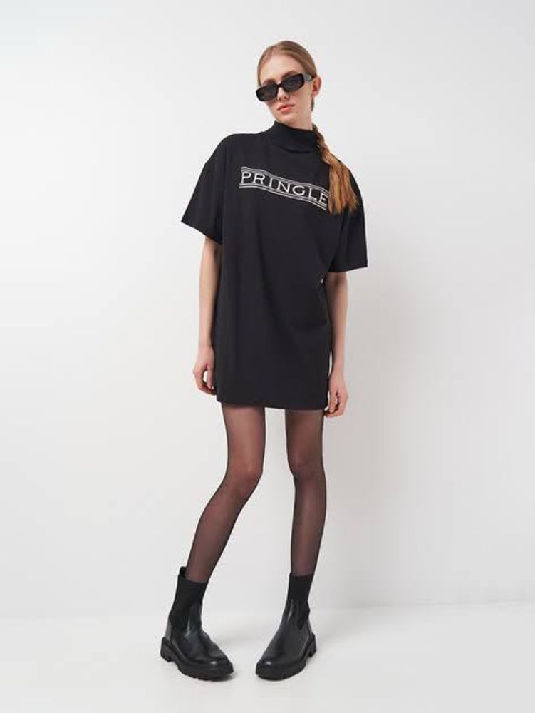H&amp;M X Pringle Black T-Shirt Dress