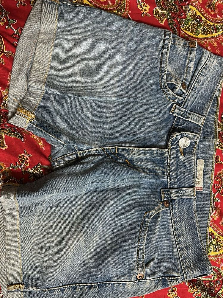 blue Denim Shorts