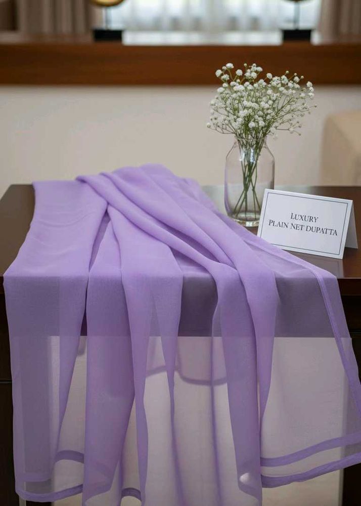 🟥FREEBIES🟥Elegant Lavender Net Dupatta