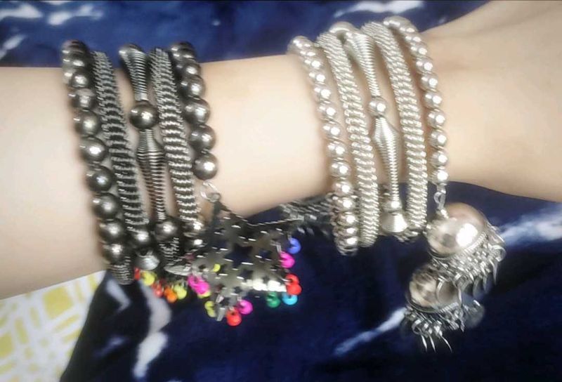 Oxidised Silver Bangles