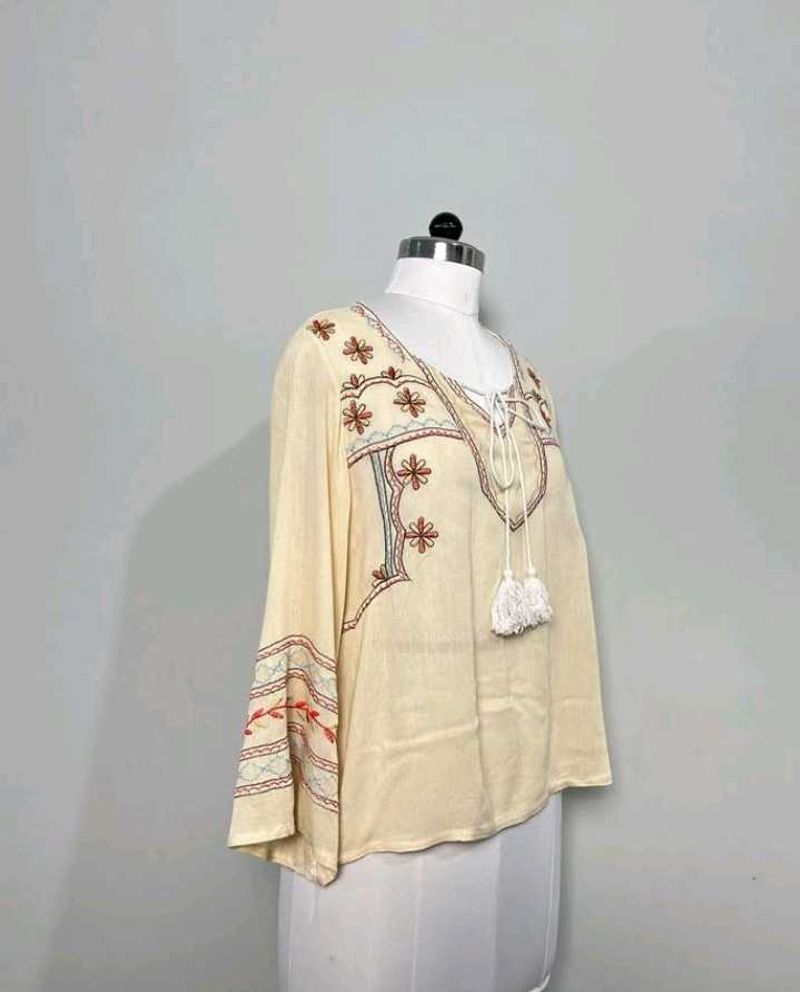 Boho Embroidered Top