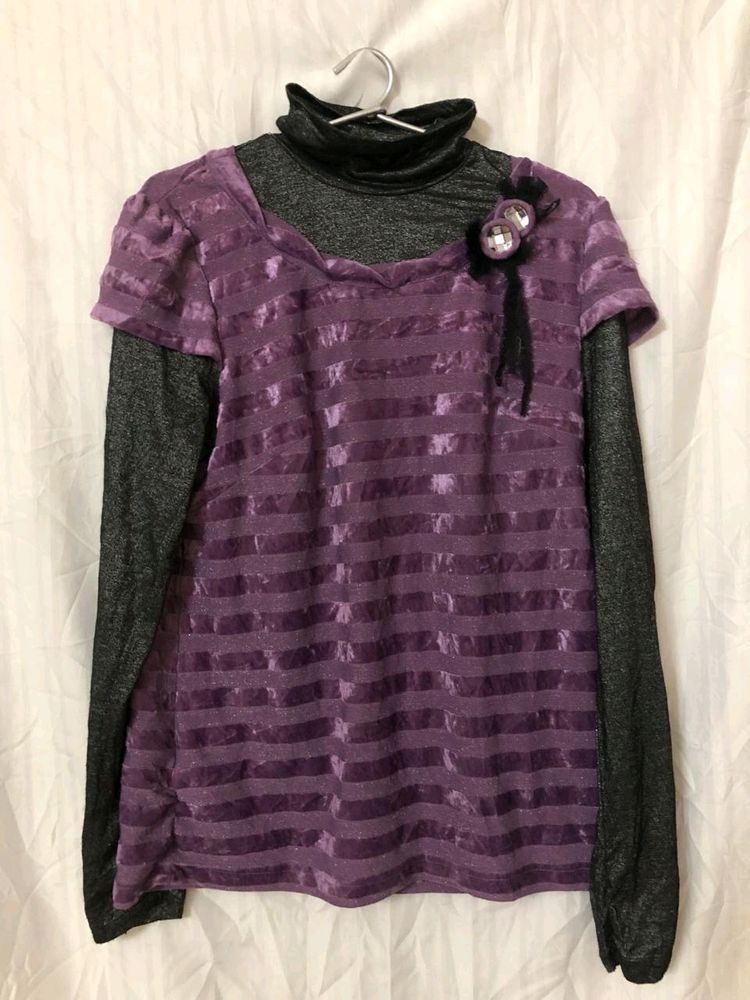 High Neck Full Sleeve Top