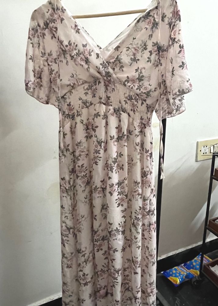 Floral V-Neck Maxi Dress