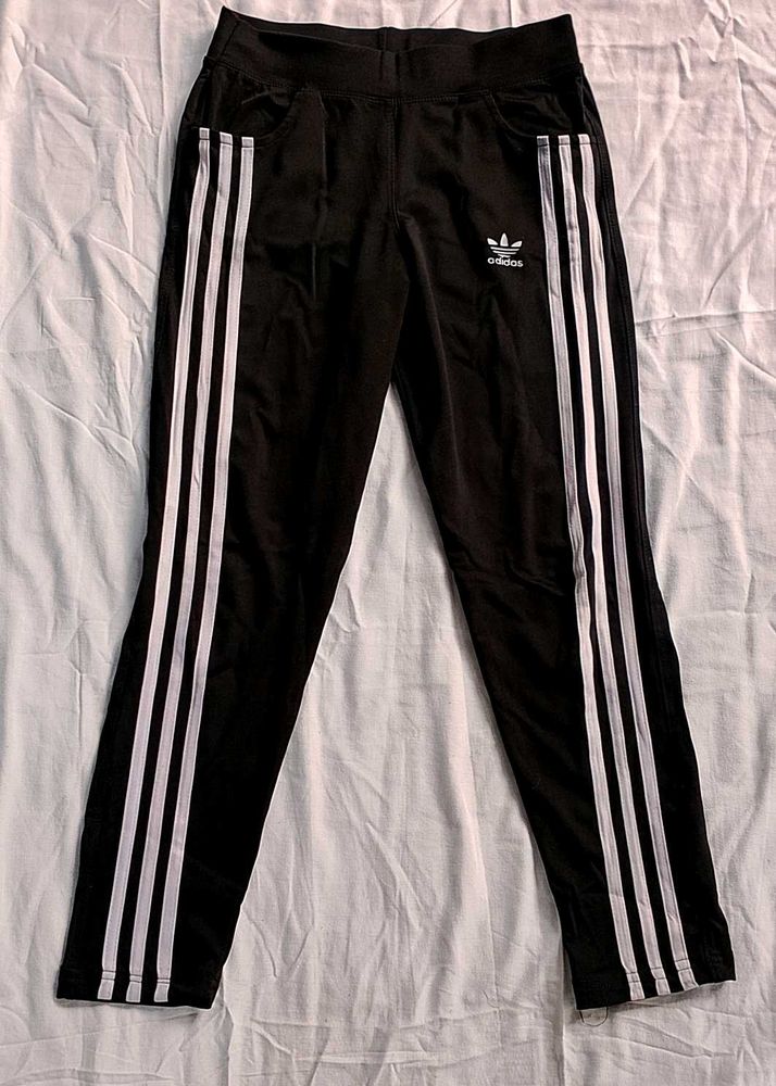 Adidas Black Striped Track Pants
