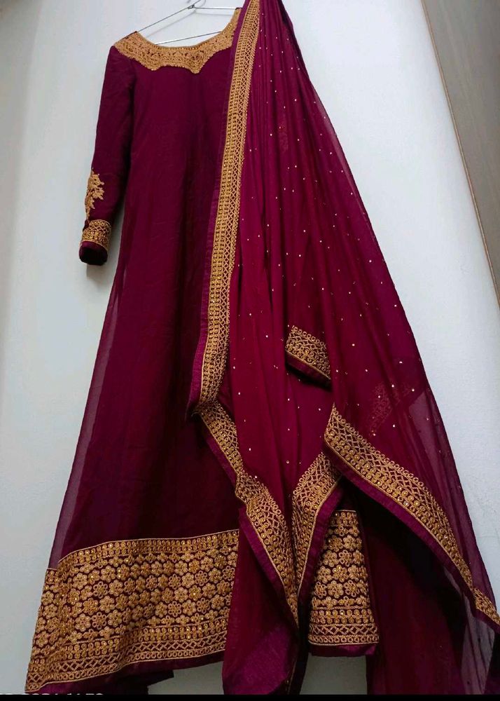 Beautiful Burgundy Anarkali ❤️‍🔥