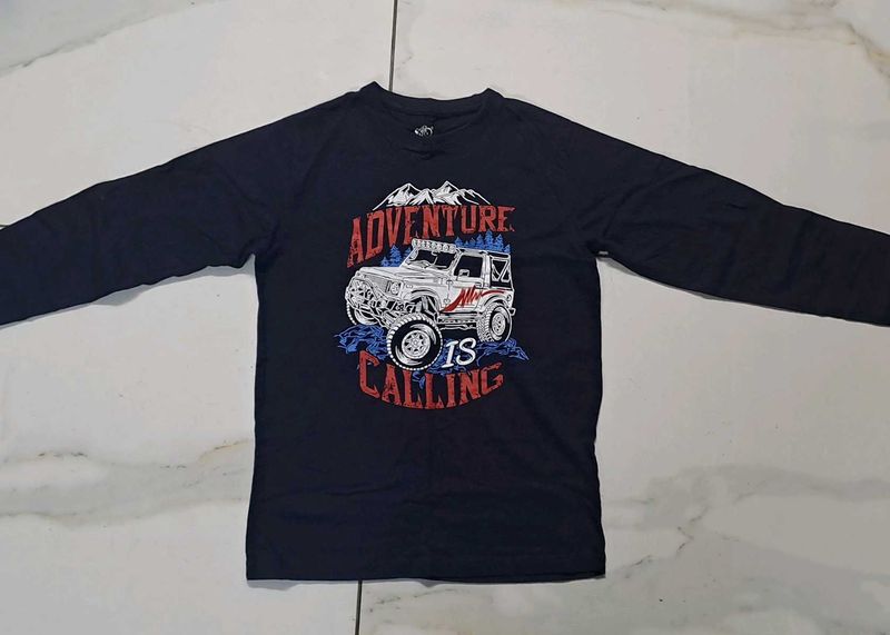 Boys Full Sleeves Cotton T-shirt