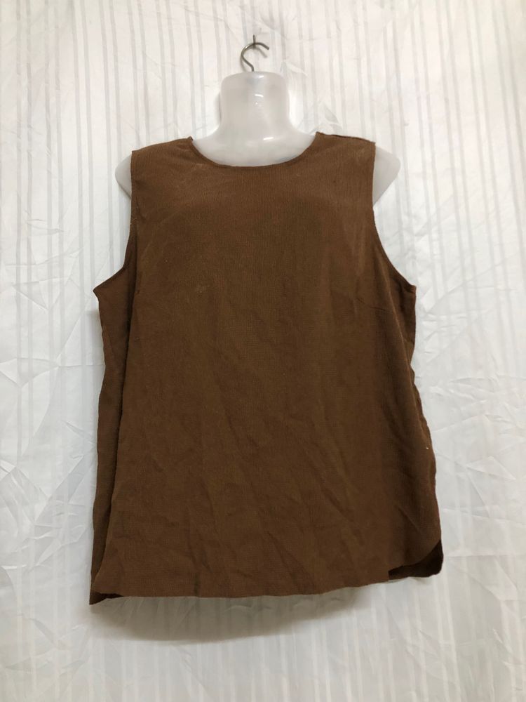 Zero Brown Sleeveless Top