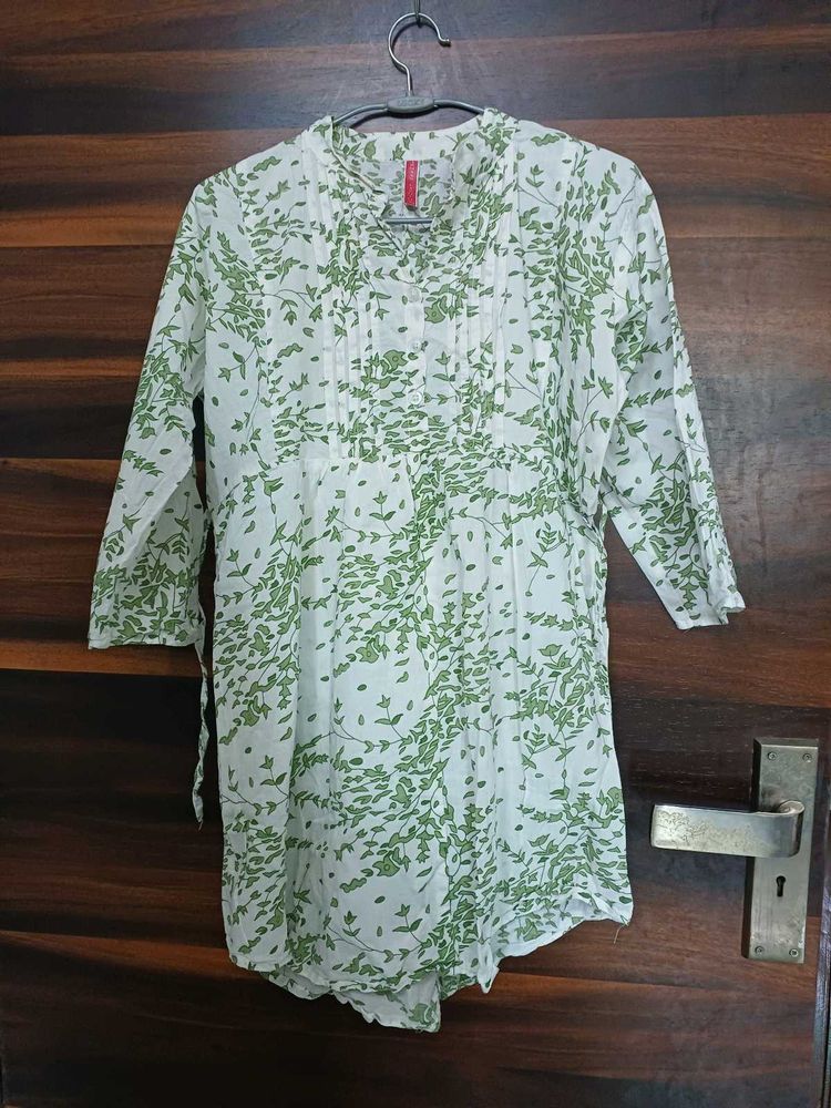 Green Floral Top