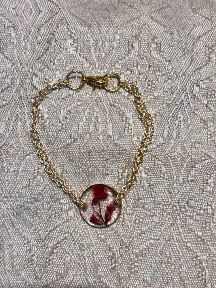 Floral Resin Bracelet