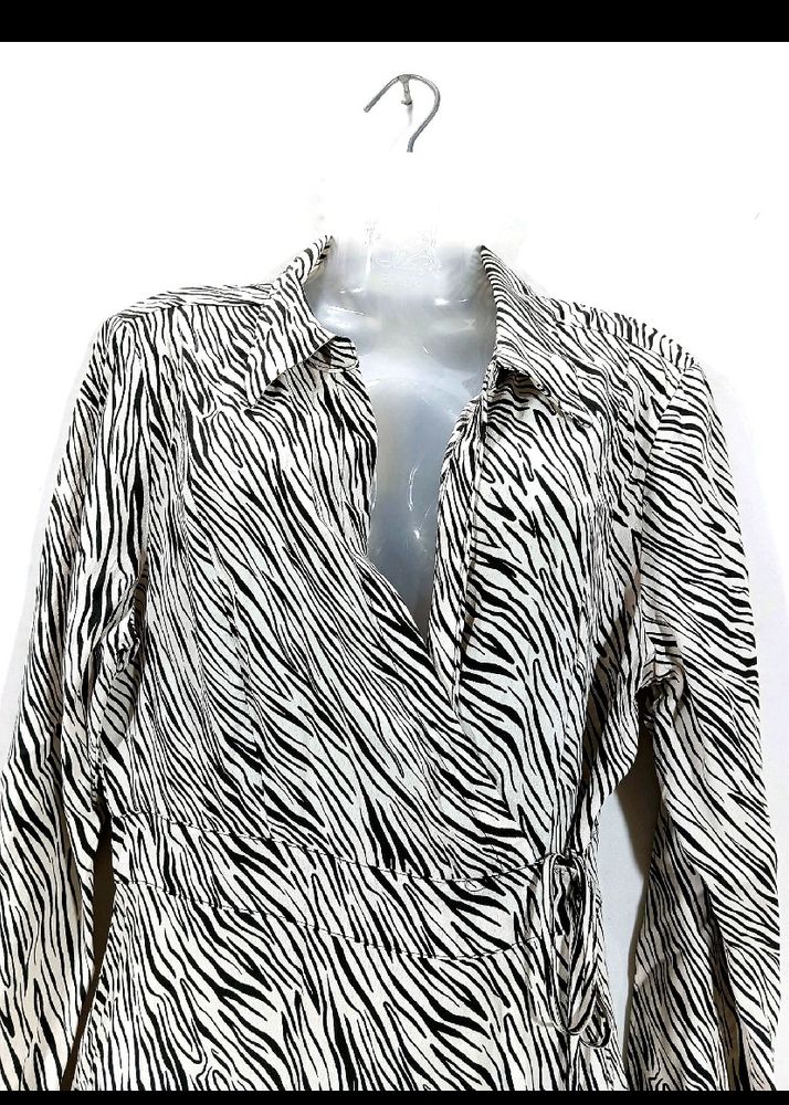 Mango New 🆕 With Tag Zebra Print Dress