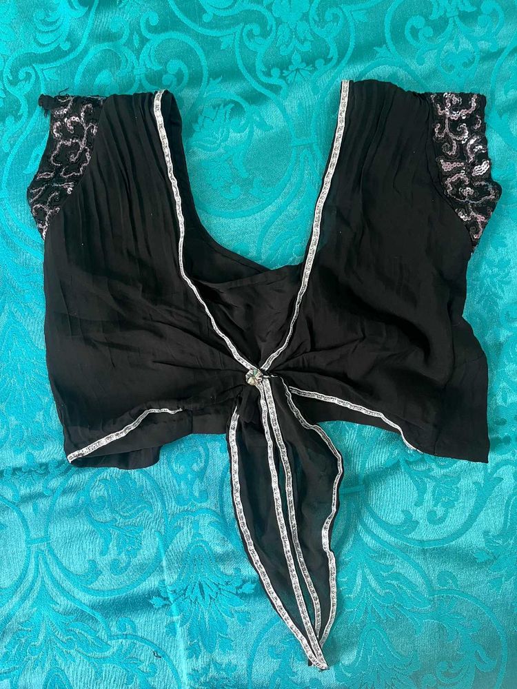 Black Embellished Blouse