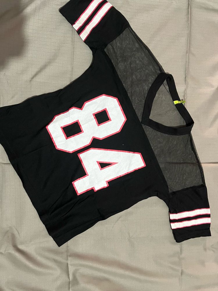 Mesh Number Graphic Tee
