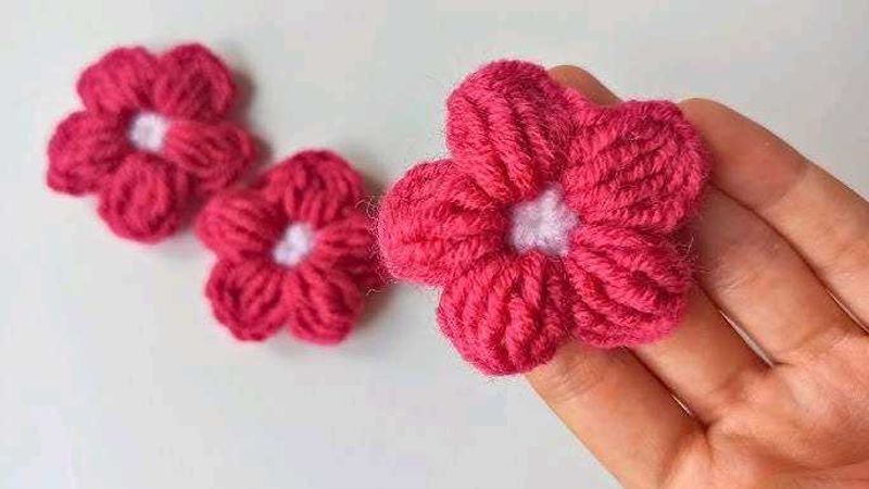 Crochet Puff Flowers