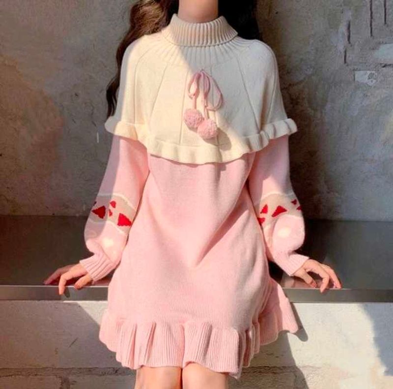 Kawaii Lolita Style Sweater Dress