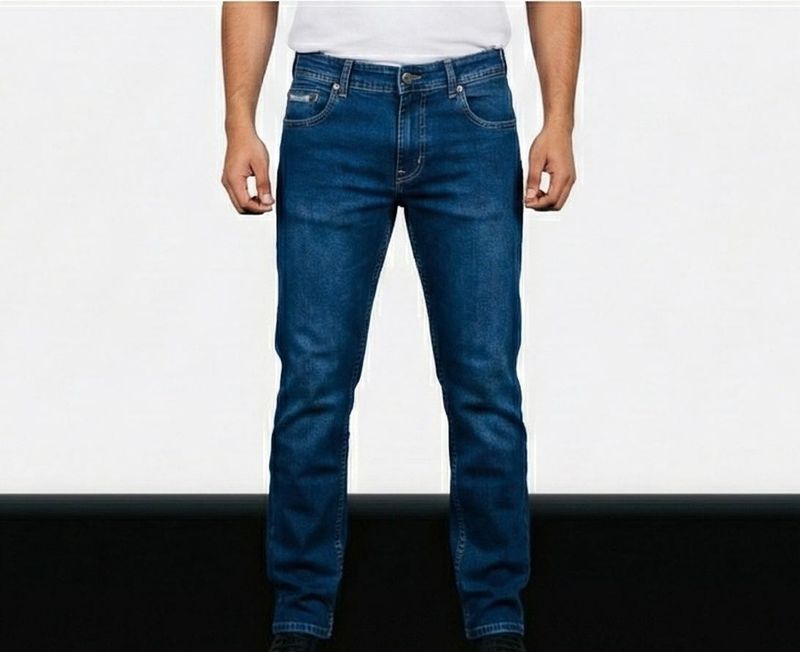 Men's Dark Wash Straight Leg Jeans