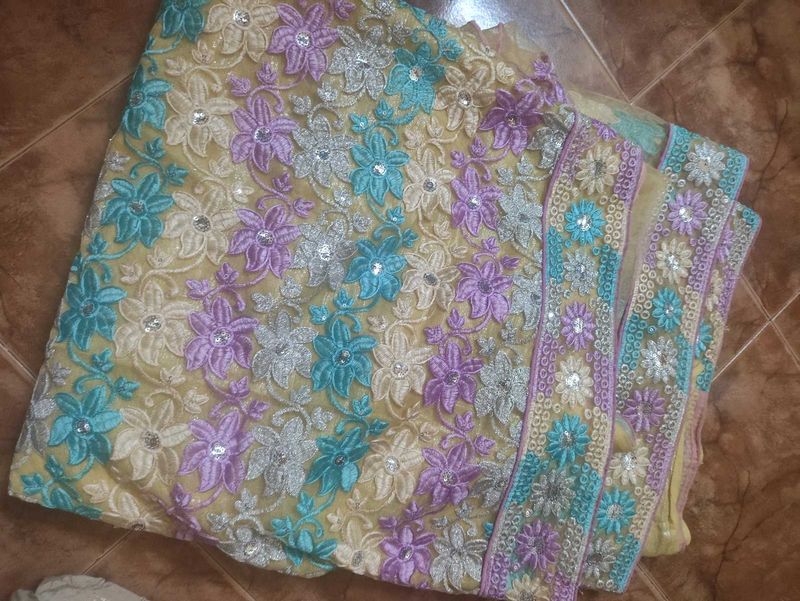 FESTIVE NET SAREE