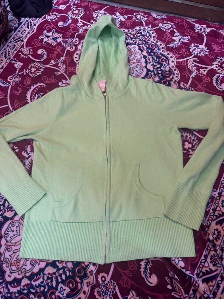 Green Zip-Up Hoodie