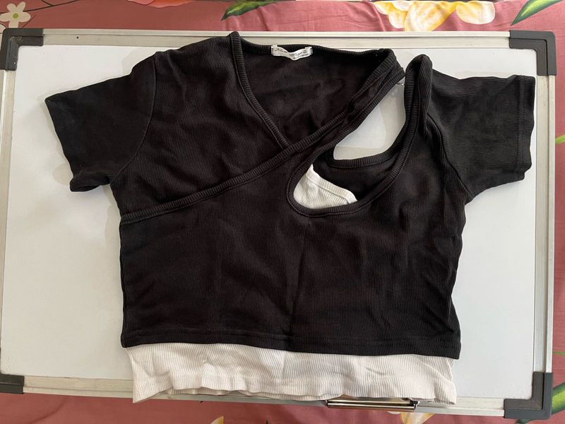 Trendy Layered Crop Top