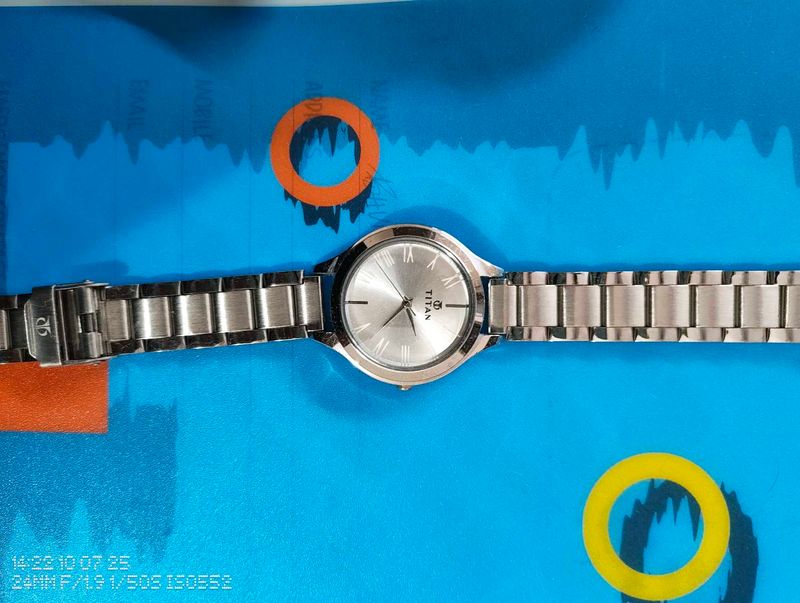 Titan Silver Watch