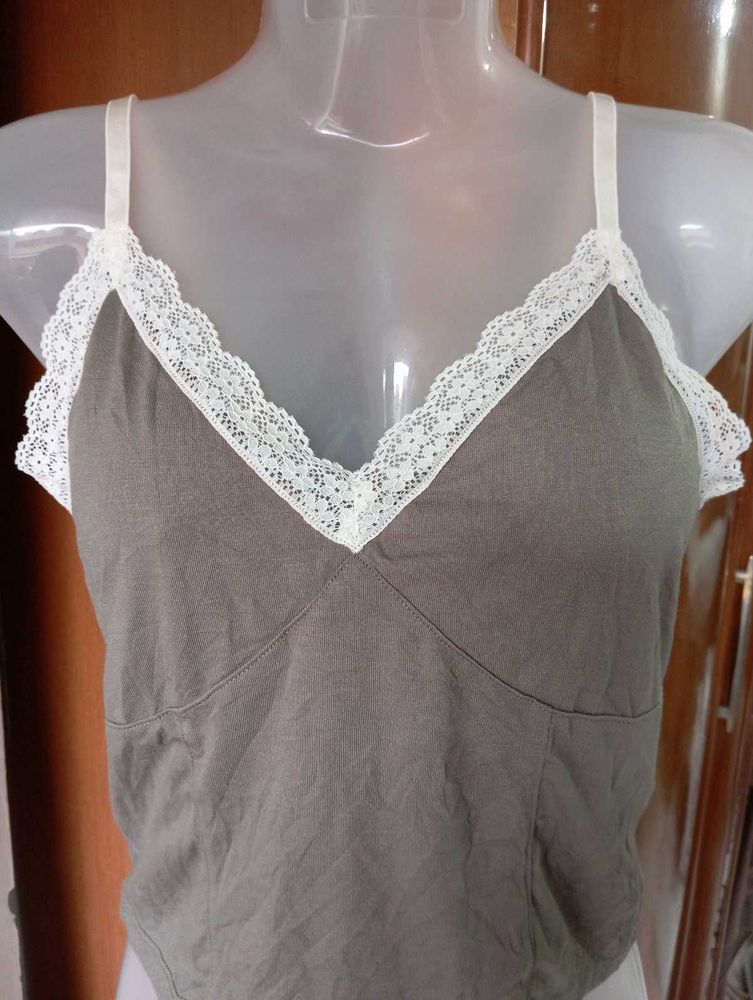 H&amp;M Lace Trim Cami Top
