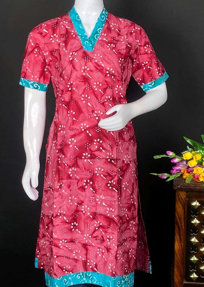 Yellow And Red Kurtha With Elegant Design
