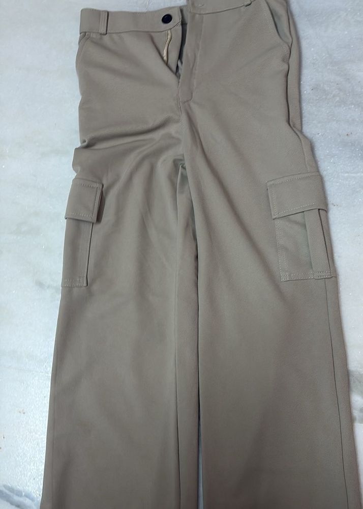 Beige Cargo Pants