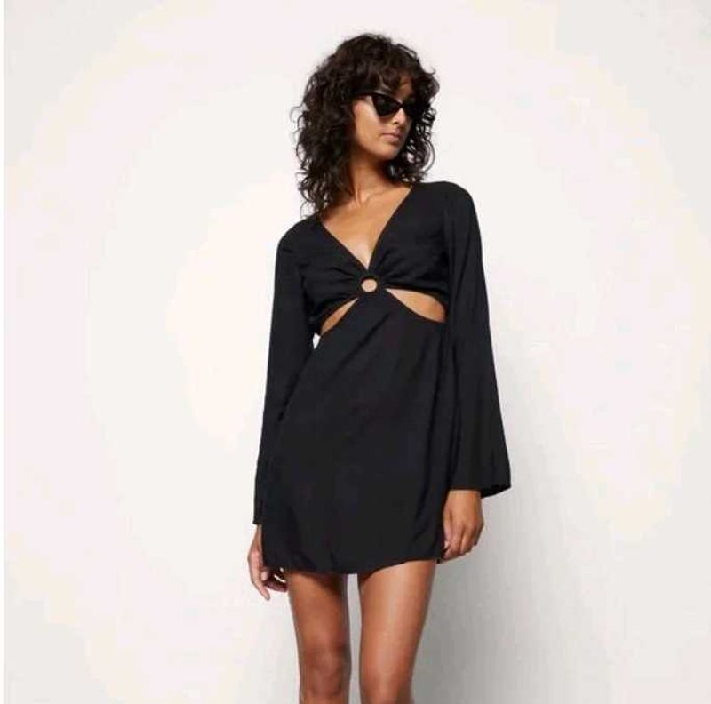 HOLLISTER Black Cutout Mini Dress